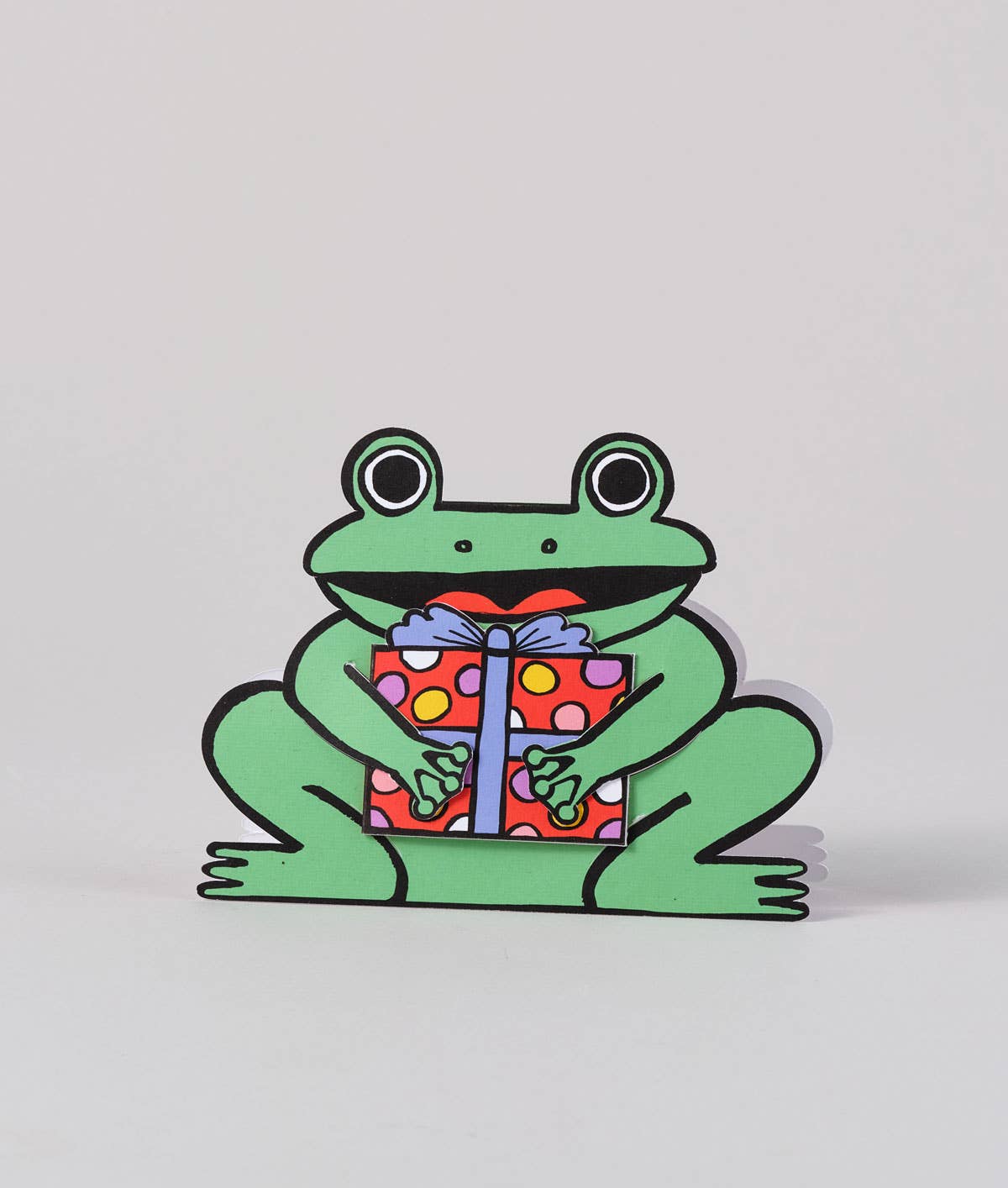 Wrap - 'Frog with Mini Card' Kid's Greetings Card