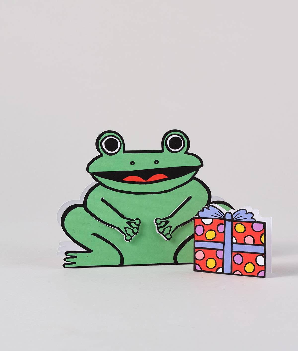 Wrap - 'Frog with Mini Card' Kid's Greetings Card