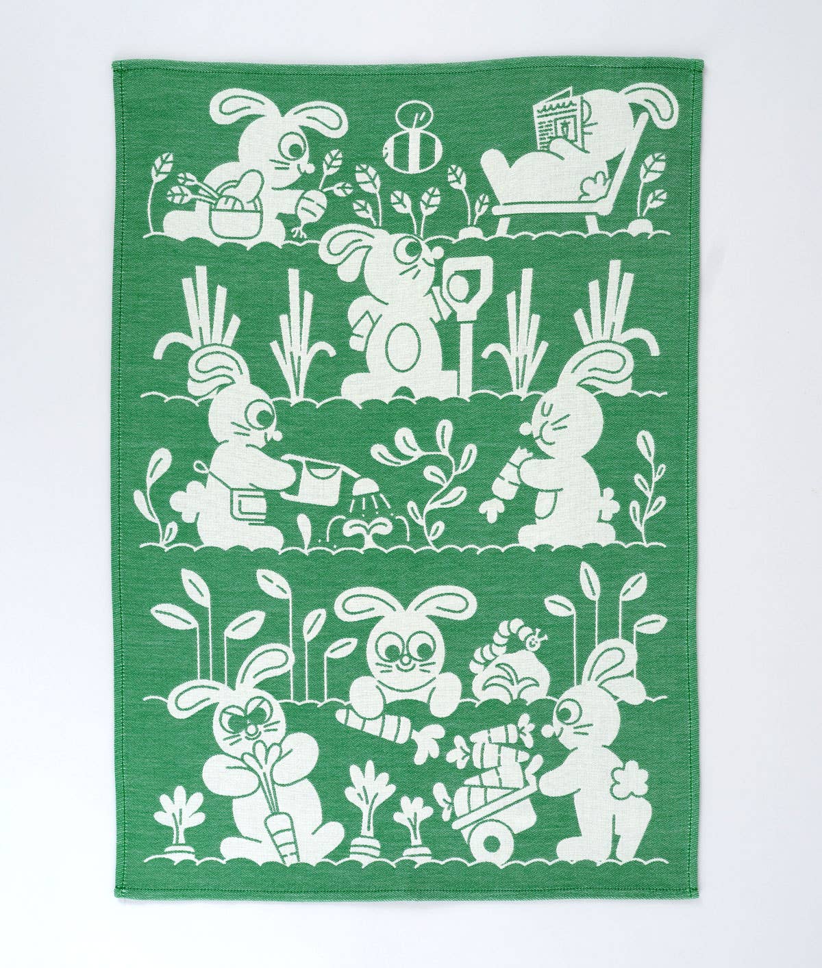 Wrap - 'Garden Rabbits' Tea Towel