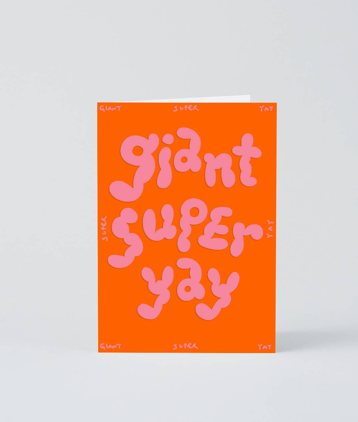 Wrap - 'Giant Super Yay' Embossed Greetings Card