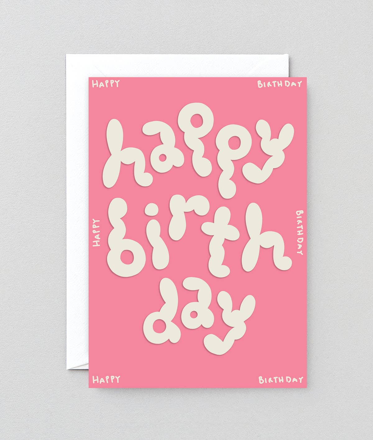 Wrap - 'Happy Birthday' Embossed Greetings Card