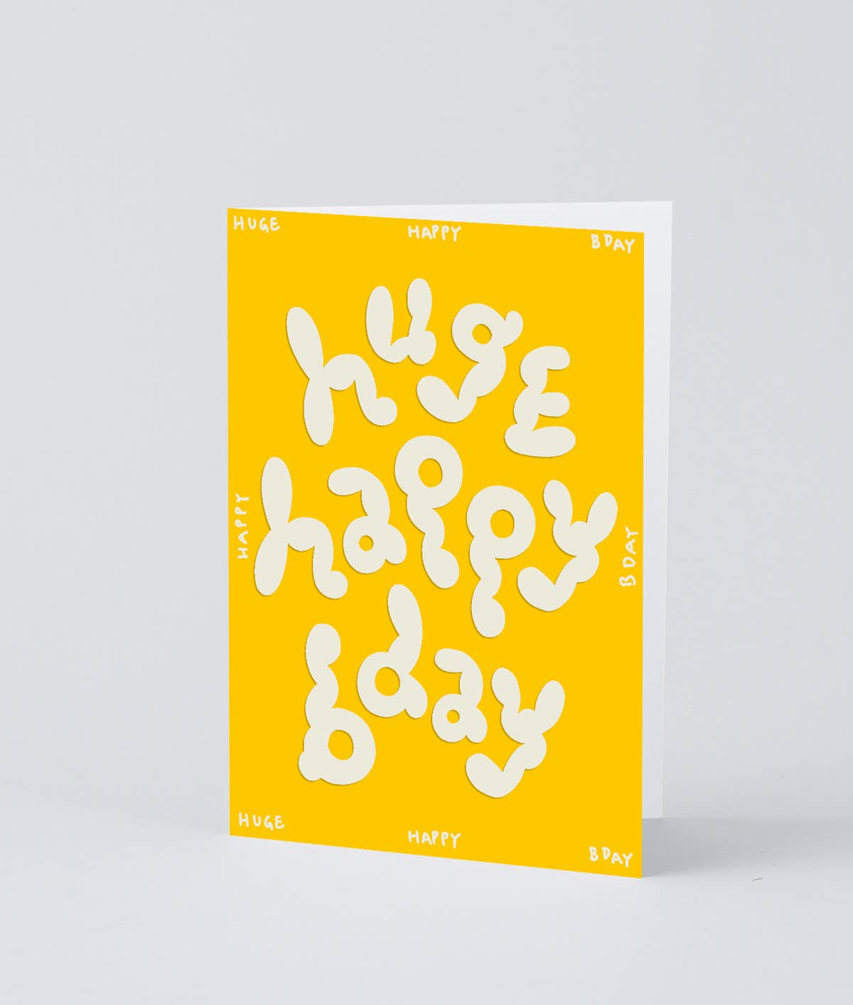 Wrap - 'Huge Happy Bday' Embossed Greetings Card - Preston ApothecaryWrap