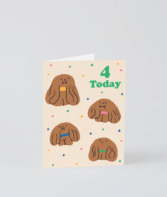 WRAP MAGAZINE - '4 Today' Kids Greetings Card - Preston ApothecaryWrap