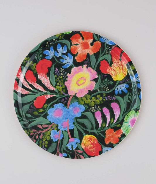 WRAP MAGAZINE 'Botanical Blooms' Round Art Tray - Preston ApothecaryWrap