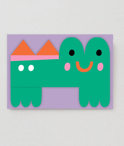 WRAP MAGAZINE 'Croc' Fold Out Kid's Birthday Card - Preston Apothecary