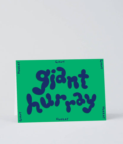 WRAP MAGAZINE 'Giant Hurray' Embossed Greetings Card - Preston Apothecary