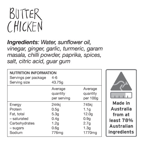 ZEST Butter Chicken Recipe Base - Preston ApothecaryZest