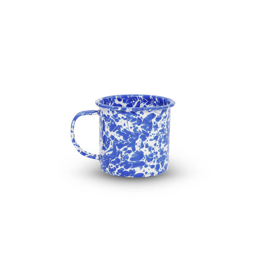Crow Canyon Home - Splatter Enamelware 12 oz Mug | Blue Splatter