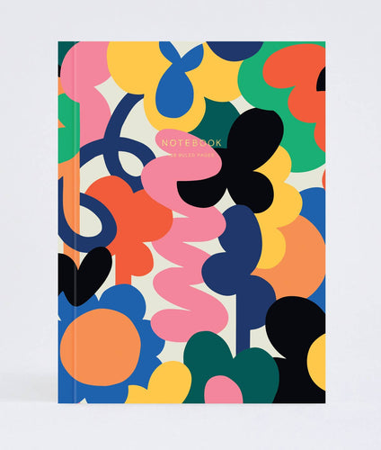 WRAP MAGAZINE 'Abstract Flowers' Layflat Notebook
