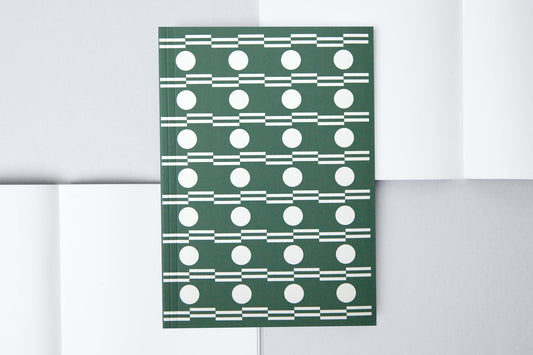 Ola Limited Edition A5 Layflat Daily Planner - Benita Print Forest Green