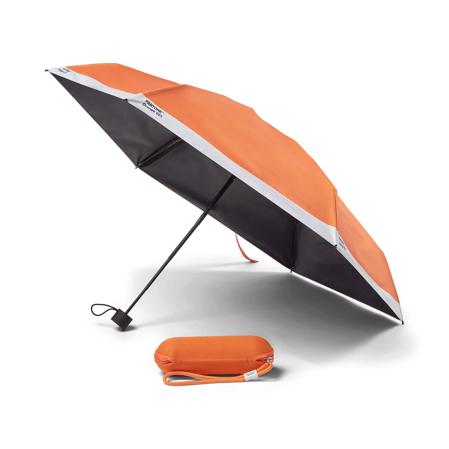PANTONE Umbrella Folding in Carry Case Orange 021 C Preston Apothecary