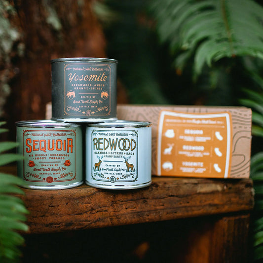 GOOD & WELL SUPPLY CO. National Parks of the Mountain West Mini Candle Gift Set