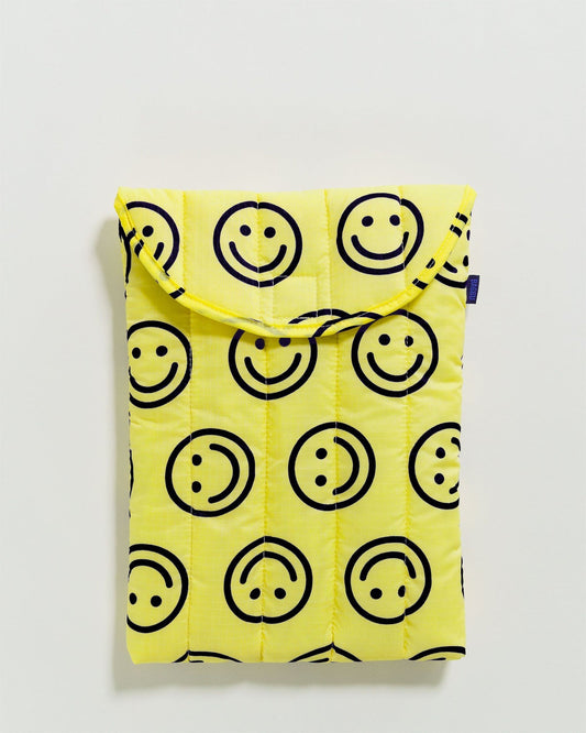 BAGGU Puffy Laptop Sleeve 13"/14" - Yellow Happy