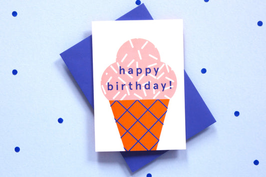 Ola Jr Birthday Ice Cream Card